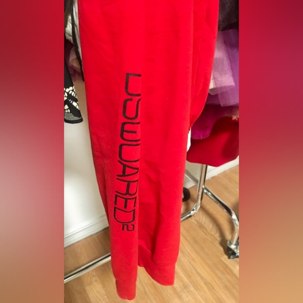 Dsquared2 red sweatpants xl